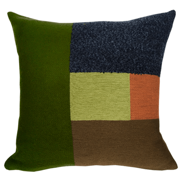 Coussin carré vert - Jules Pansu
