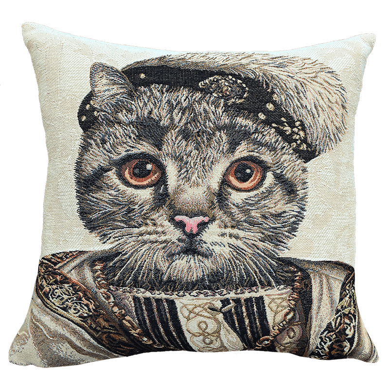 Coussin Chat Premier beige - Jules Pansu