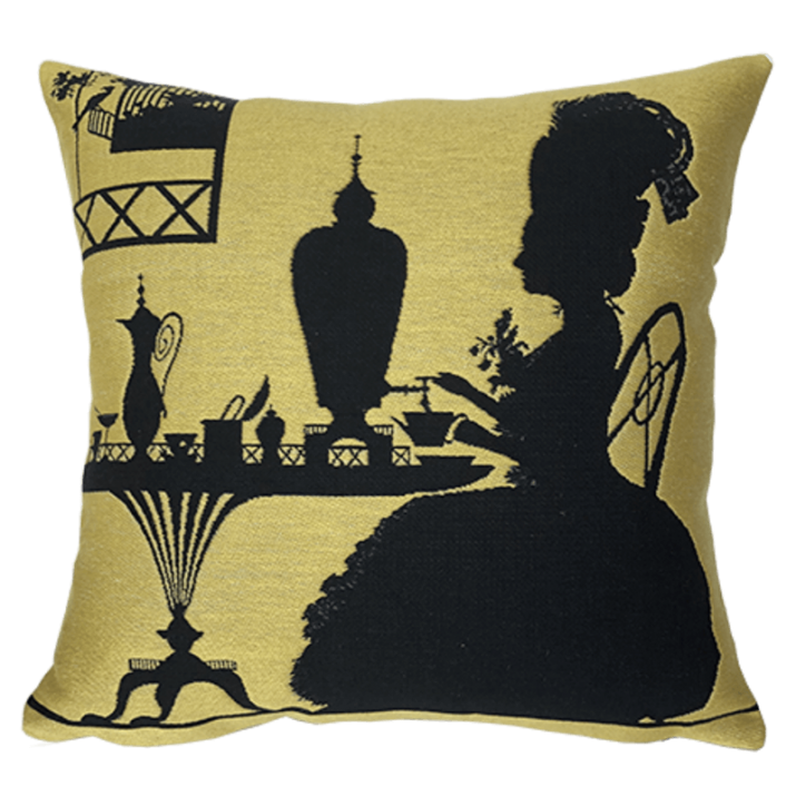 Cushion Chocolatière yellow - Jules Pansu
