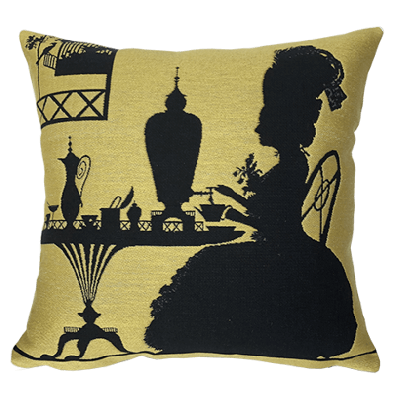 Coussin jaune, la chocolatière - Jules Pansu