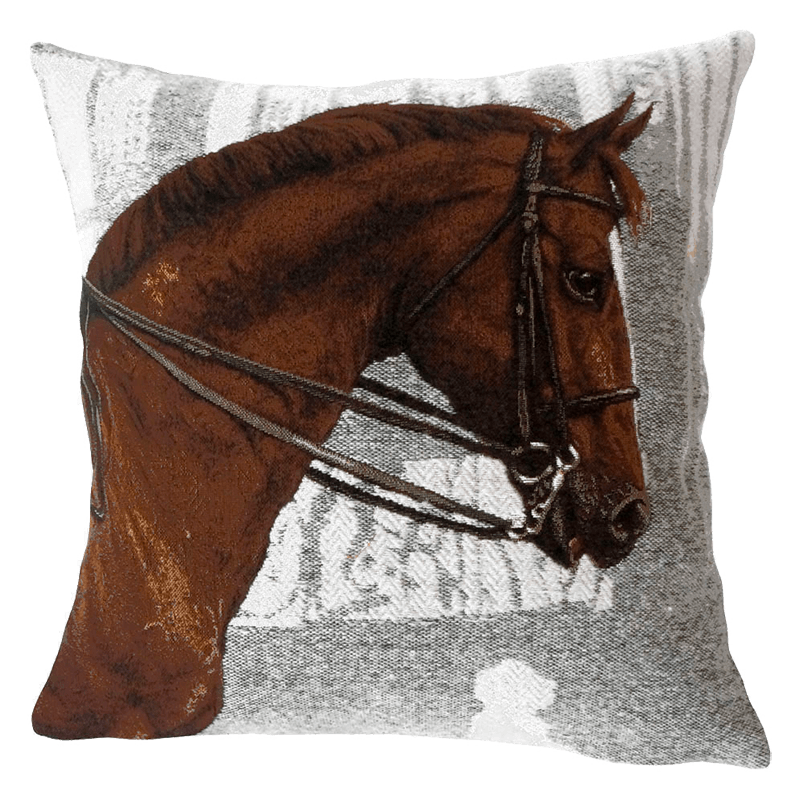 Woven cushion haras white - Jules Pansu