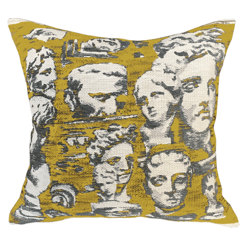 Ancient greek yellow cushion, face, bust, greece, ancient rome - Jules Pansu