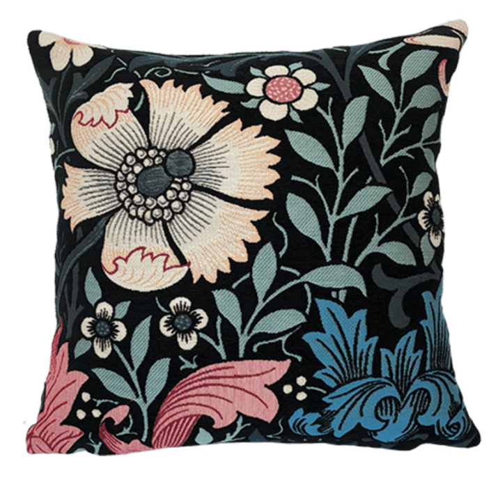 Coussin floral Le Hameau noir William Morris - Jules Pansu