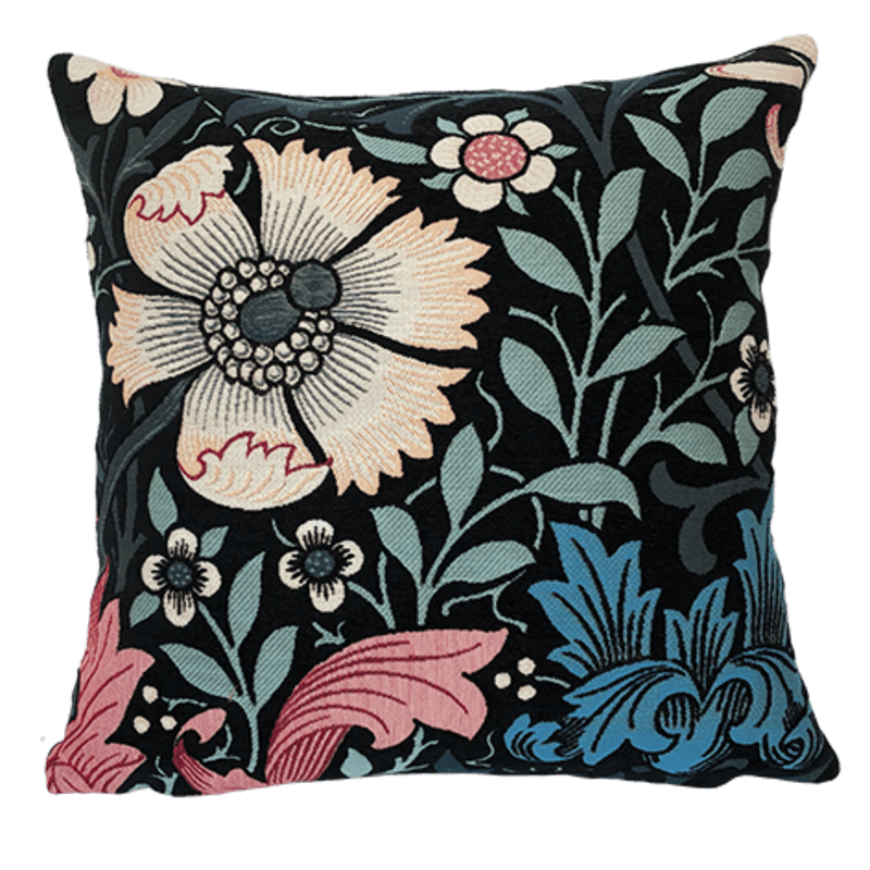 Coussin floral Le Hameau noir William Morris - Jules Pansu