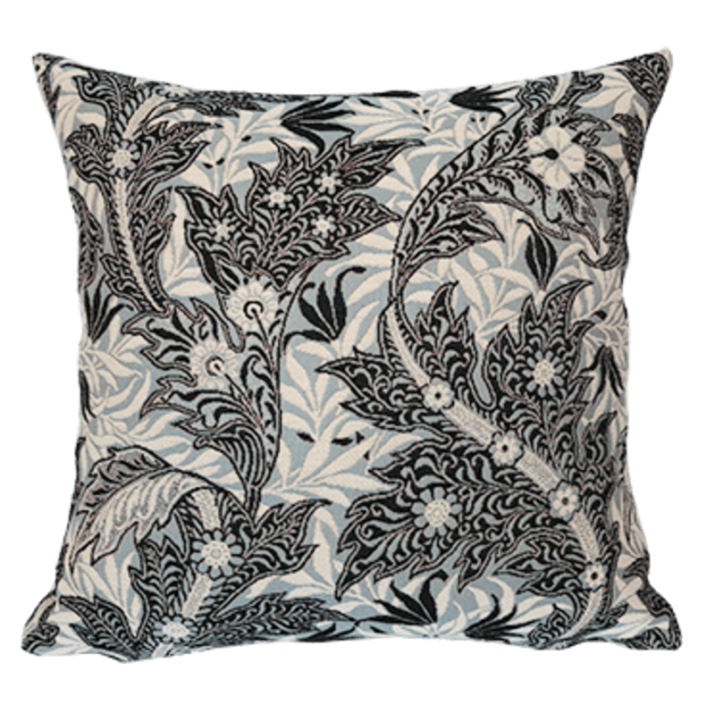 Coussin floral Le Petit Paradis William Morris Bleu - Jules Pansu