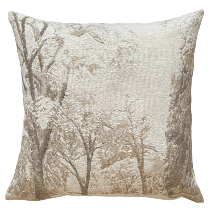 Coussin Découverte foret enneigée - Jules Pansu - deco montagne