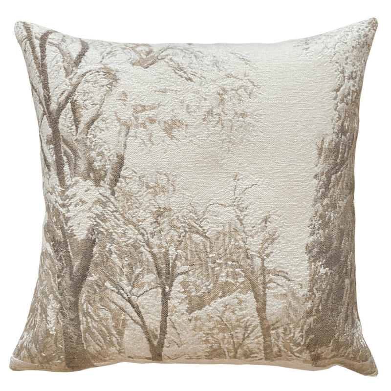 Coussin Découverte foret enneigée - Jules Pansu - deco montagne