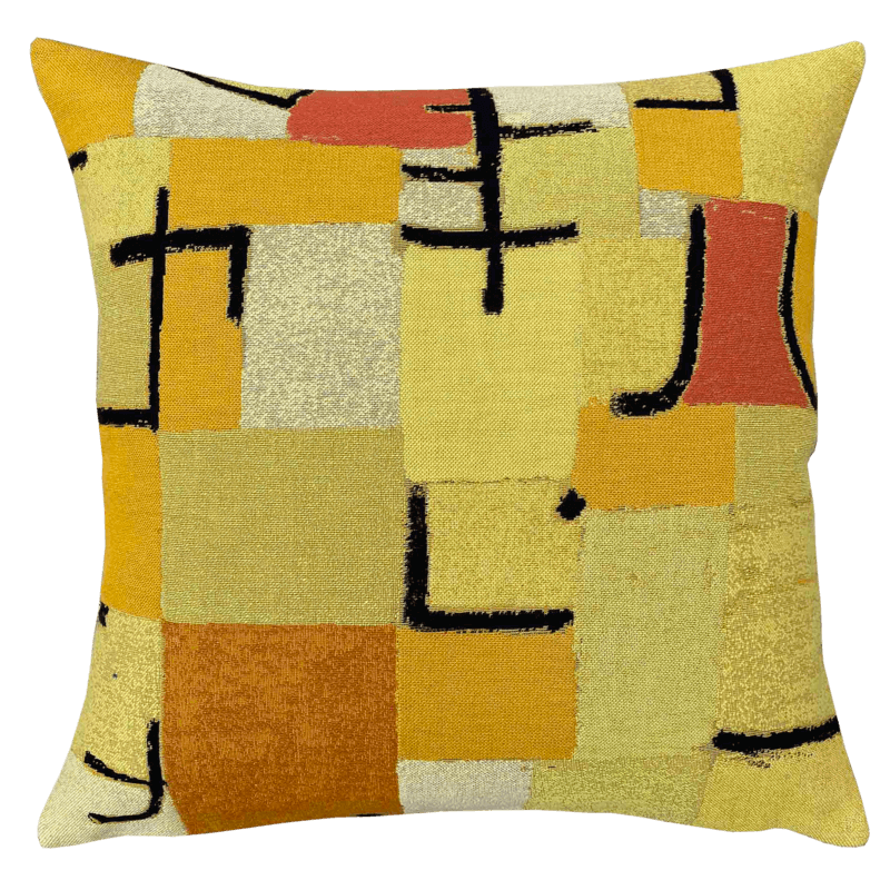 Coussin artiste Paul Klee Signs in Yellow - Jules Pansu - boutique musée - Centre Paul Klee
