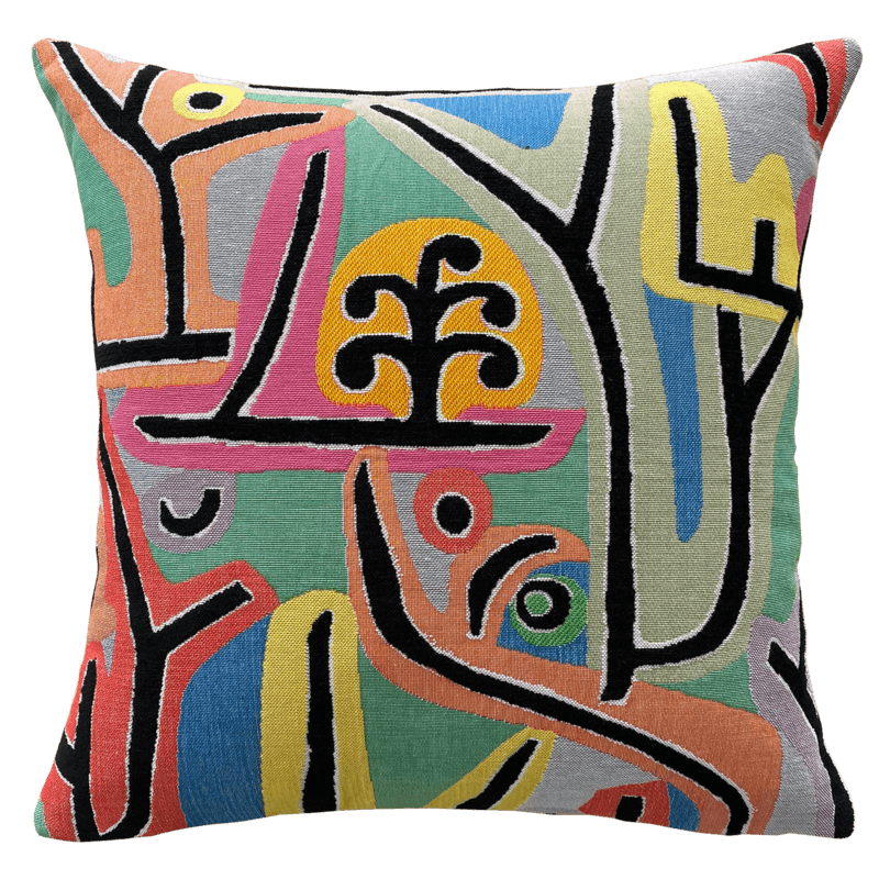 Coussin artiste Paul Klee Park Bei Lu - Jules Pansu tapisserie jacquard