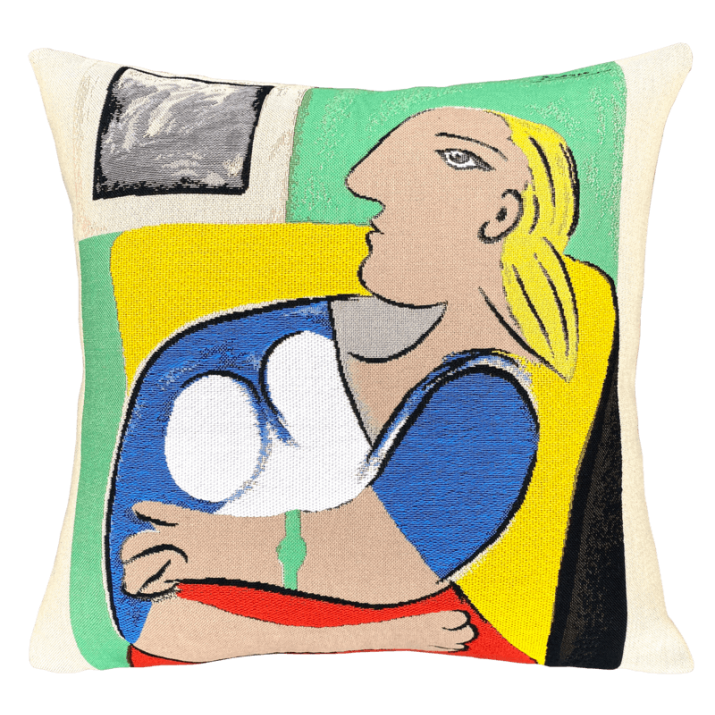Cushion Picasso Woman in a yellow armchair 1932 - Jules Pansu Cushion Picasso Woman in a yellow armchair 1932 - Jules Pansu