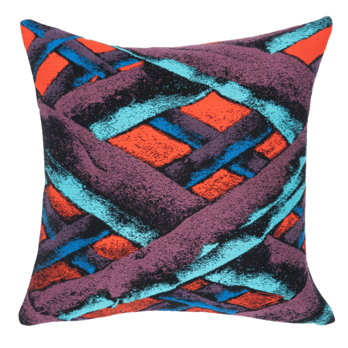 Julien Colombier Cross Wood cushion - Jules Pansu - jacquard tapestry weaving