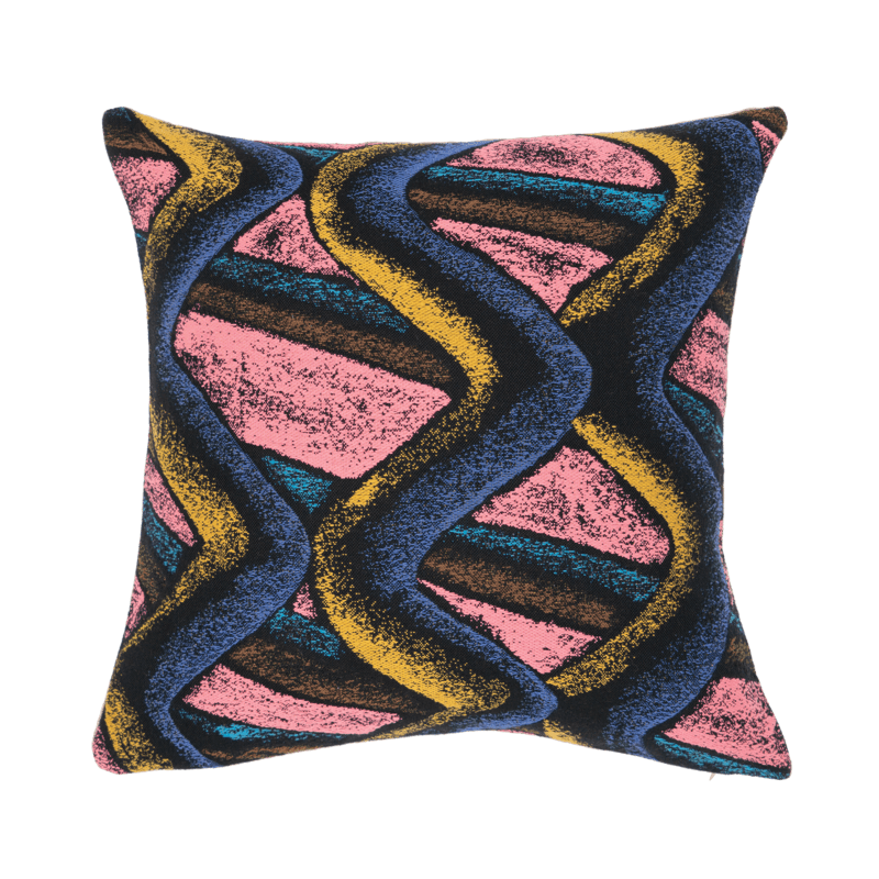 Coussin Julien Colombier Zwiggy - Jules Pansu - tissage jacquard tapisserie