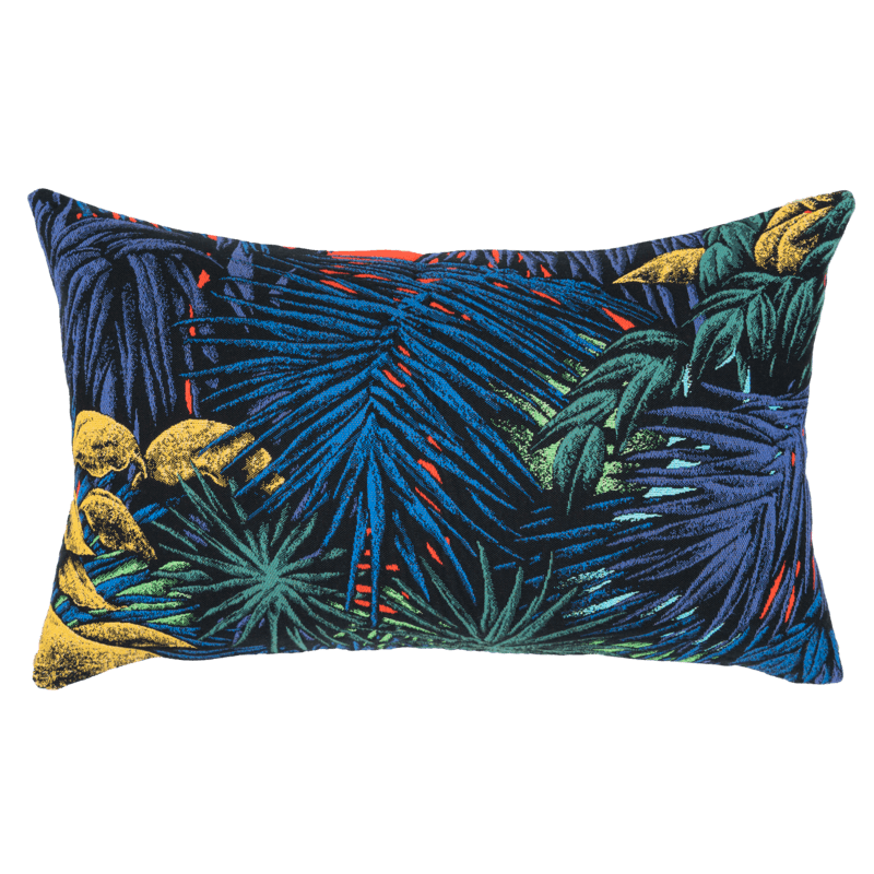 Coussin Julien Colombier Africashout - Jules Pansu - tissage jacquard tapisserie
