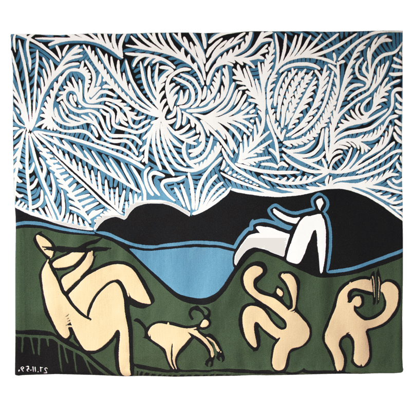 Picasso tapestry Bacchanal with kid and spectator, interior design - Jules Pansu - © Succession Picasso