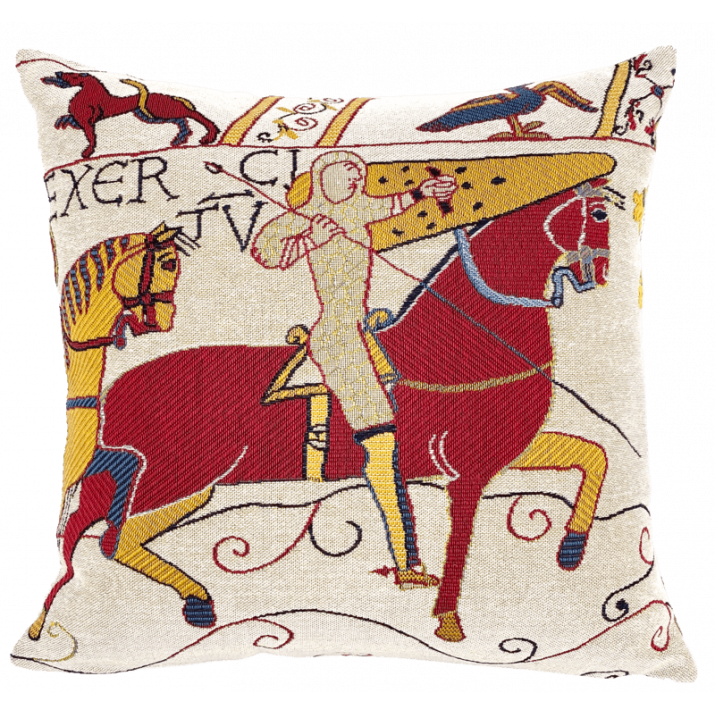 Housse de coussin La Conquête - Jules Pansu Tapisserie de Bayeux