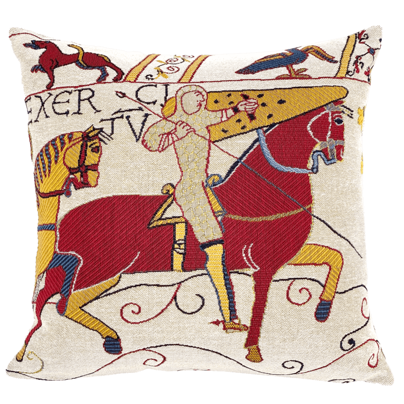 Housse de coussin La Conquête - Jules Pansu Tapisserie de Bayeux
