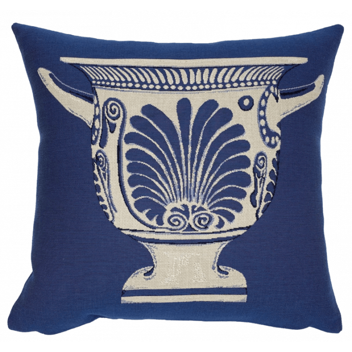 Housse de coussin Acropolis bleu - Jules Pansu - Mitologie grecque