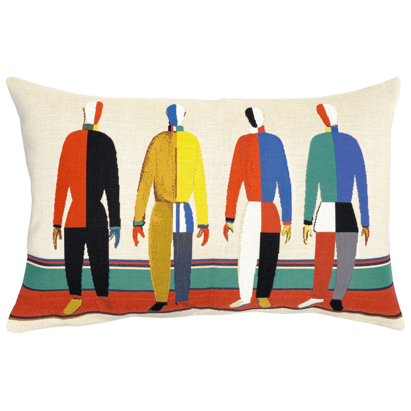Coussin Rectangulaire Les Sportifs Malevitch - Jules Pansu