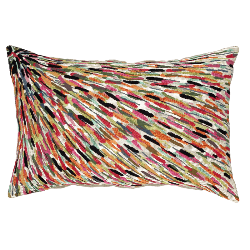 Coussin Tumulys rectangle calcaire design, terrils, Elise Fouin, explosion, couleurs- Jules Pansu