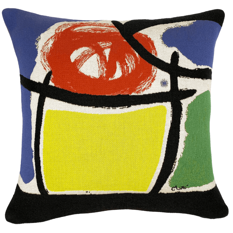 Woman bird cushion, Outdoor,  yellow, red, blue, green - Jules Pansu