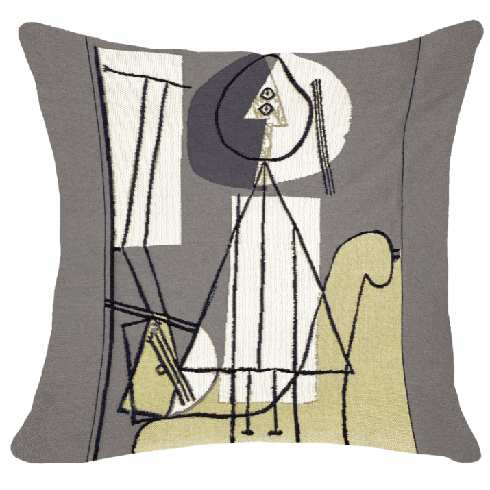 Picasso, grey, yellow, white, design, artist - Jules Pansu