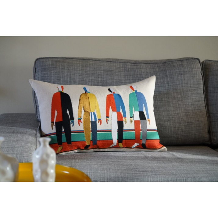 Coussin Rectangulaire Les Sportifs Malevitch - Jules Pansu