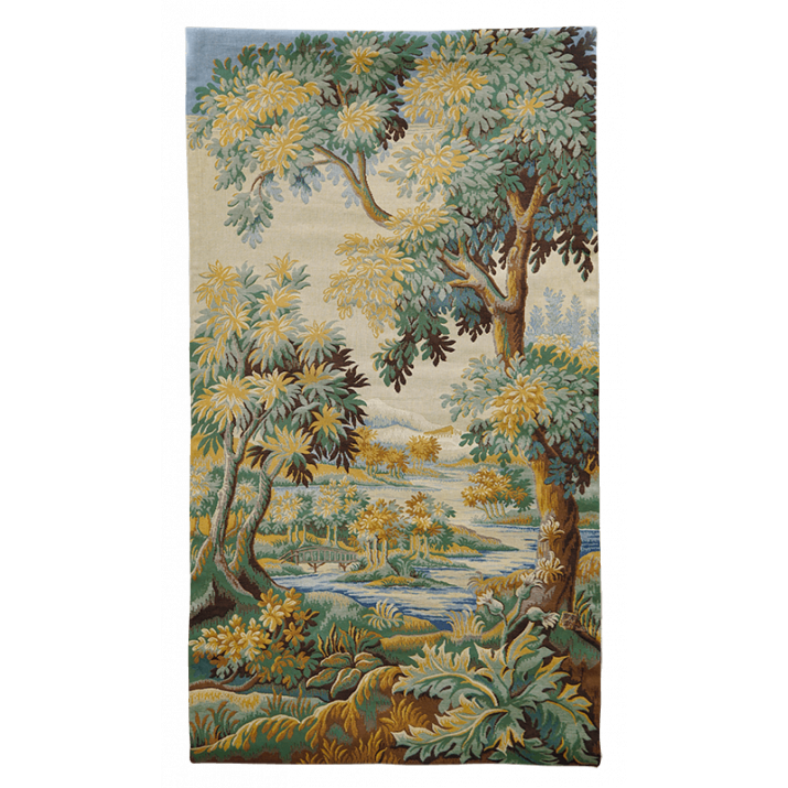 Tapestry Forest of Clairmarais - Jules Pansu Greenery Jacquard tapestry; manor house and castle decoration