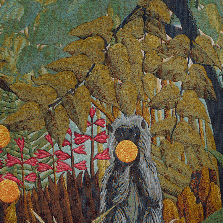 Detail of Douanier Rousseau tapestry - Jules Pansu