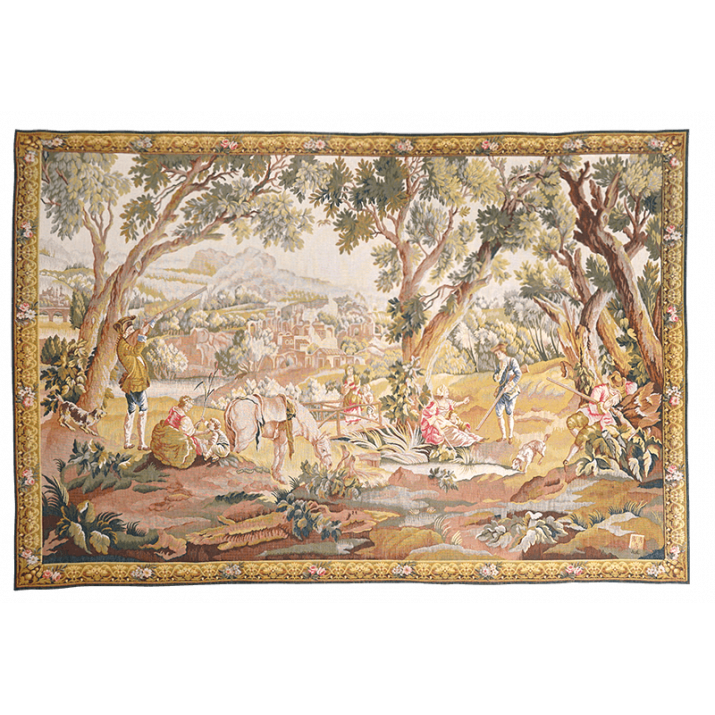 Tapestry Halte des chasseurs - Jules Pansu