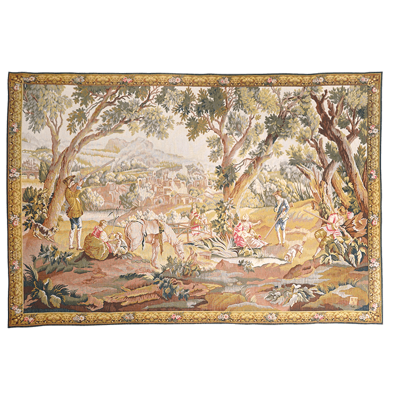 Tapestry Halte des chasseurs - Jules Pansu