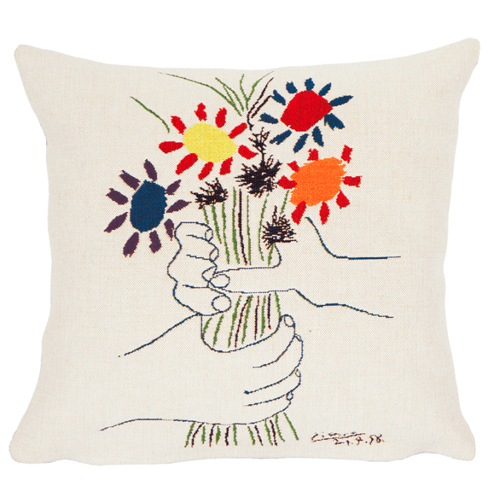 Coussin Fleurs et mains 1958 - Jules Pansu