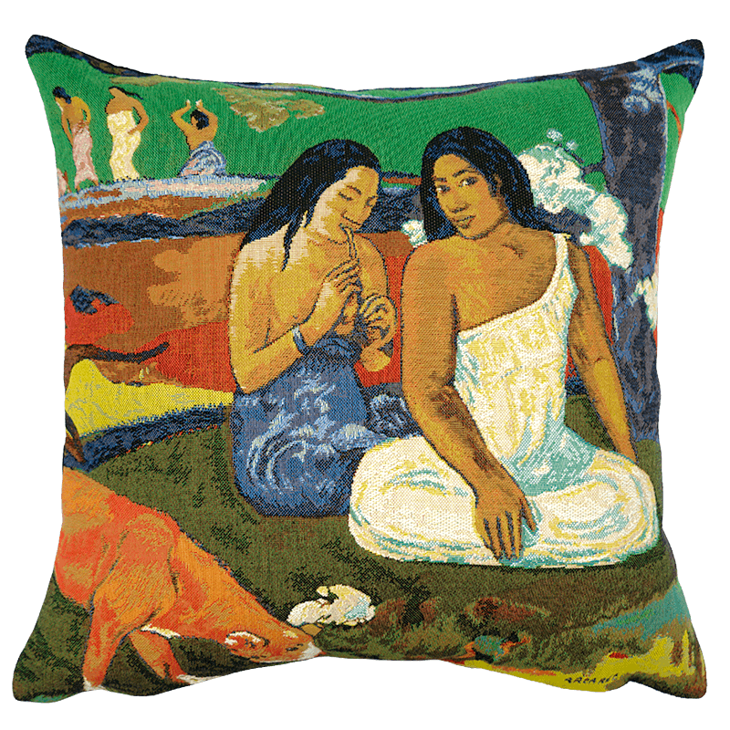 coussin Paul Gauguin Arearea en tapisserie jacquard Jules Pansu - Musée d'orsay, idée cadeau, boutique musée