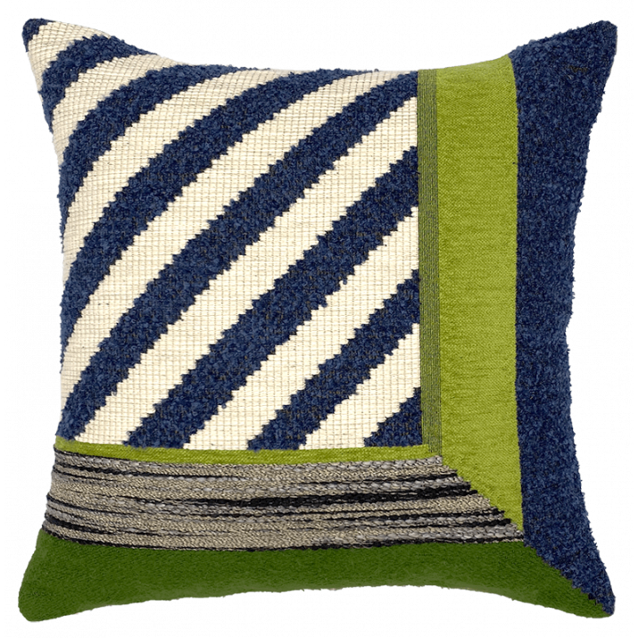 Coussin diagonale vert - Jules Pansu