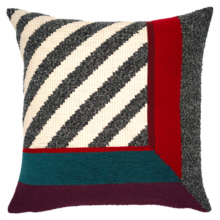 Coussin diagonale rouge - Jules Pansu