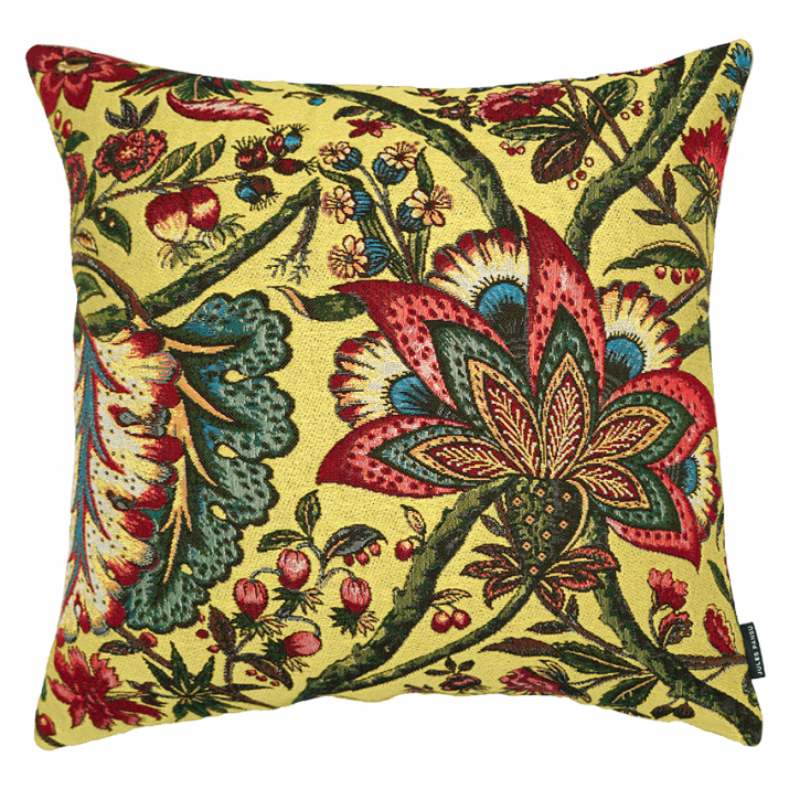 Coussin indienne Sultane jaune - Jules Pansu