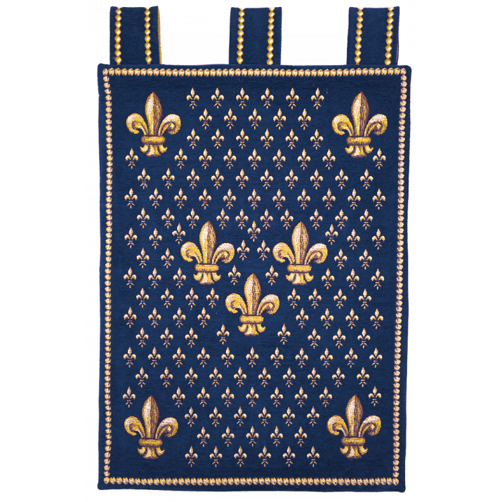 Tapestry Three blue lilies - Jules Pansu