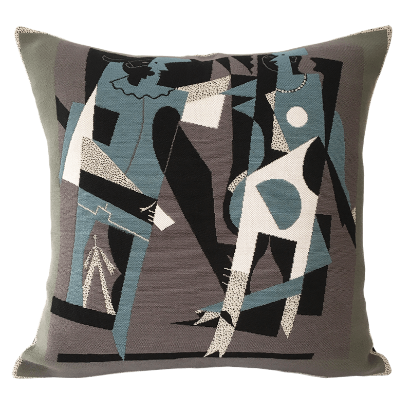 Coussin Arlequin et femme au collier 1927 - Jules Pansu